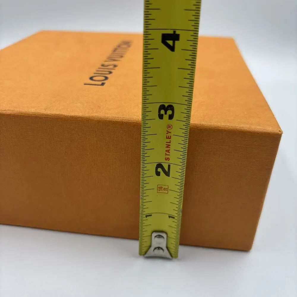 Louis Vuitton Authentic Empty Gift Box 7x7x3 Purse Wallet Drawer Style Orange